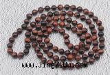 GMN495 Hand-knotted 8mm, 10mm red tiger eye 108 beads mala necklaces