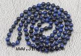 GMN503 Hand-knotted 8mm, 10mm blue tiger eye 108 beads mala necklaces