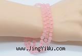 GMN5500 Hand-knotted 6mm matte rose quartz 108 beads mala necklaces