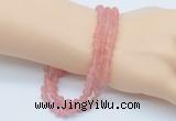 GMN5501 Hand-knotted 6mm matte cherry quartz 108 beads mala necklaces
