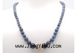 GMN7315 dumortierite graduated beaded necklace & bracelet set
