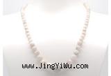 GMN7321 white crazy lace agate graduated beaded necklace & bracelet set