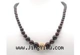 GMN7350 brecciated jasper graduated beaded necklace & bracelet set