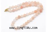 GMN7704 18 - 36 inches 8mm, 10mm round pink aventurine beaded necklaces