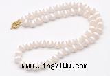 GMN7733 18 - 36 inches 8mm, 10mm faceted round Tibetan agate beaded necklaces