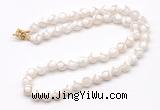 GMN7735 18 - 36 inches 8mm, 10mm faceted round Tibetan agate beaded necklaces