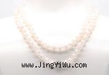 GMN8000 18 - 36 inches 8mm, 10mm white Tibetan agate 54, 108 beads mala necklaces