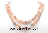 GMN8028 18 - 36 inches 8mm, 10mm moonstone 54, 108 beads mala necklaces