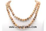 GMN8033 18 - 36 inches 8mm, 10mm picture jasper 54, 108 beads mala necklaces