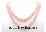 GMN8036 18 - 36 inches 8mm, 10mm Chinese pink opal 54, 108 beads mala necklaces