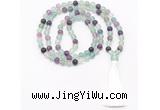 GMN8469 8mm, 10mm fluorite 27, 54, 108 beads mala necklace with tassel