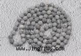 GMN911 Hand-knotted 8mm, 10mm matte grey picture jasper 108 beads mala necklaces
