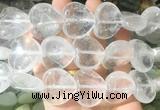 HGBS101 15 inches 28mm heart white crystal beads gemstone wholesale