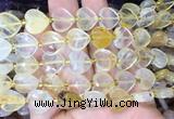 HGBS121 15 inches 12mm faceted heart yellow gum flower crystal beads wholesale
