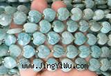 HGBS133 15 inches 12mm faceted heart amazonite beads wholesale
