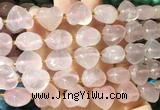 HGBS136 15 inches 15mm heart Rose quartz beads wholesale