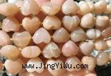 HGBS138 15 inches 15mm heart Moonstone beads wholesale HGBS138 15 inches 15mm heart Moonstone beads wholesale