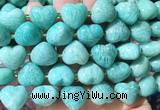HGBS144 15 inches 15mm heart Amazonite beads wholesale