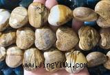 HGBS146 15 inches 28mm heart picture jasper gemstone beads wholesale HGBS146 15 inches 28mm heart picture jasper gemstone beads wholesale