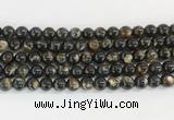 LPBS01 15 inches 6mm round black Lepidolite beads wholesale