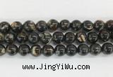 LPBS04 15 inches 12mm round black Lepidolite beads wholesale