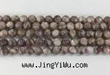 LPBS18 15 inches 8mm round natural purple Lepidolite beads wholesale