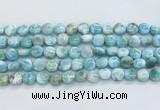 LRBS05 15 inches 10mm flat round larimar gemstone beads wholesale