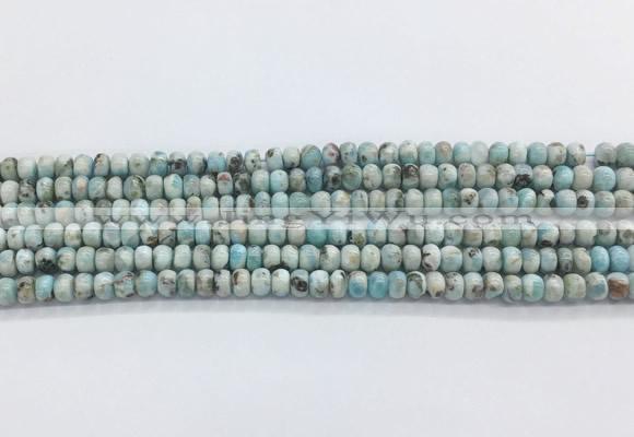 LRBS08 15 inches 4*6mm rondelle larimar gemstone beads wholesale
