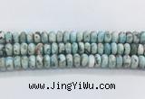 LRBS11 15 inches 7*12mm rondelle larimar gemstone beads wholesale