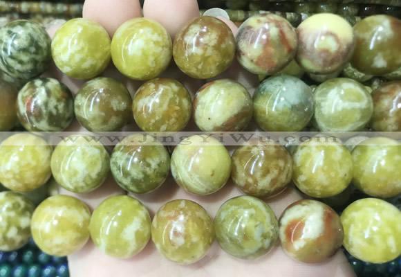LSBS100 15 inches 16mm round dragon blood jade gemstone beads wholesale