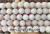 LSBS1003 15 inches 16mm round morganite gemstone beads wholesale