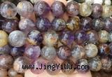 LSBS101 15 inches 16mm round purple phantom quartz beads wholesale