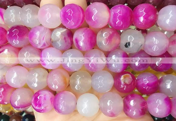 LSBS135 15 inches 16mm faceted round agate gemstone beads wholesale