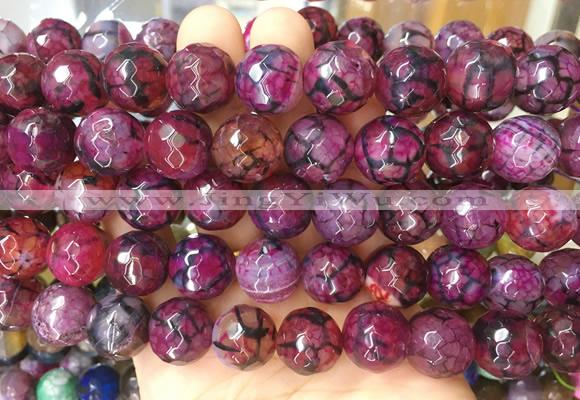 LSBS140 15 inches 16mm faceted round agate gemstone beads wholesale
