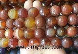 LSBS146 15 inches 18mm faceted round agate gemstone beads wholesale