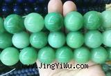 LSBS179 15 inches 20mm round dyed green aventurine gemstone beads wholesale