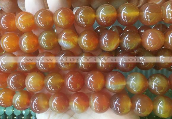 LSBS192 15 inches 16mm round red agate gemstone beads wholesale