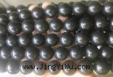 LSBS194 15 inches 16mm round black jasper gemstone beads wholesale