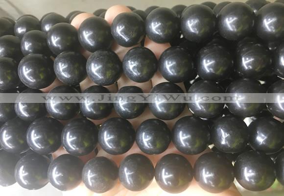 LSBS194 15 inches 16mm round black jasper gemstone beads wholesale