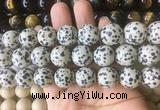 LSBS204 15 inches 16mm round dalmatian gemstone beads wholesale LSBS204 15 inches 16mm round dalmatian gemstone beads wholesale