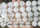 LSBS212 15 inches 16mm faceted round Angola crystal quartz beads wholesale