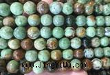 LSBS246 15 inches 14mm round green opal gemstone beads wholesale