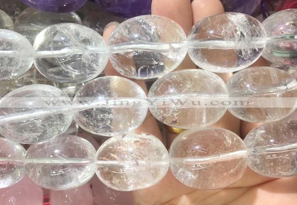 LSBS250 7.5 inches 22*30mm - 25*35mm nuggets white crystal gemstone beads wholesale