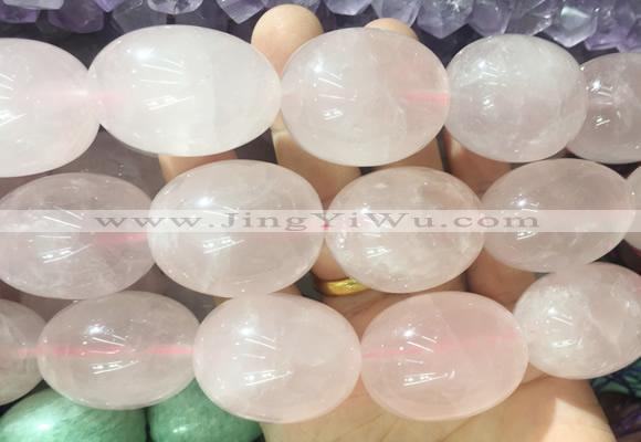 LSBS251 7.5 inches 22*30mm - 25*35mm nuggets rose quartz gemstone beads wholesale
