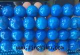 LSBS258 15 inches 20mm round blue agate gemstone beads wholesale