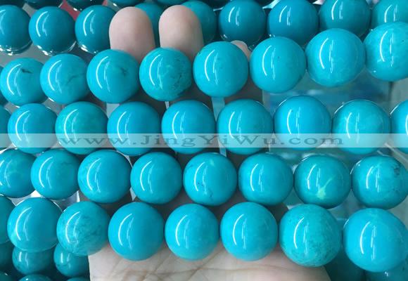 LSBS268 15 inches 18mm round blue howlite turquoise gemstone beads wholesale