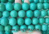 LSBS276 15 inches 20mm round green howlite turquoise gemstone beads wholesale