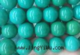 LSBS278 15 inches 25mm round green howlite turquoise gemstone beads wholesale