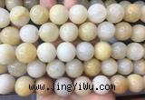 LSBS317 15 inches 18mm round yellow jade gemstone beads wholesale LSBS317 15 inches 18mm round yellow jade gemstone beads wholesale