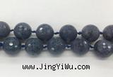 LSBS335 15 inches 25mm faceted round Dumortierite gemstone beads wholesale LSBS335 15 inches 25mm faceted round Dumortierite gemstone beads wholesale